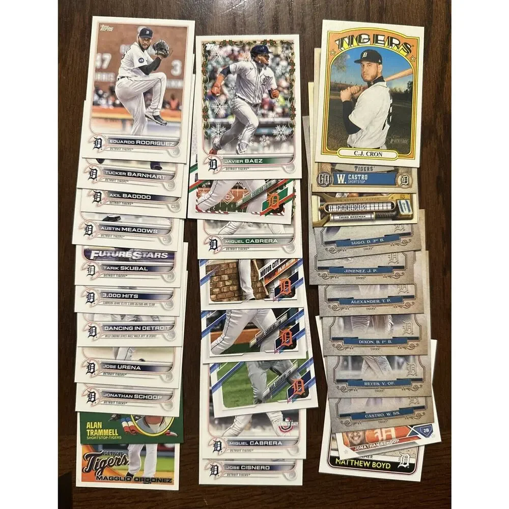 Detroit Tigers Baseball Card Huge Lot 109 Different Cards